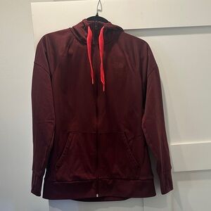 The North Face Men's Maroon Jacket with Red Details